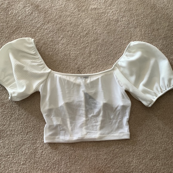 fashion nova white elegant crop top! - Picture 3 of 3